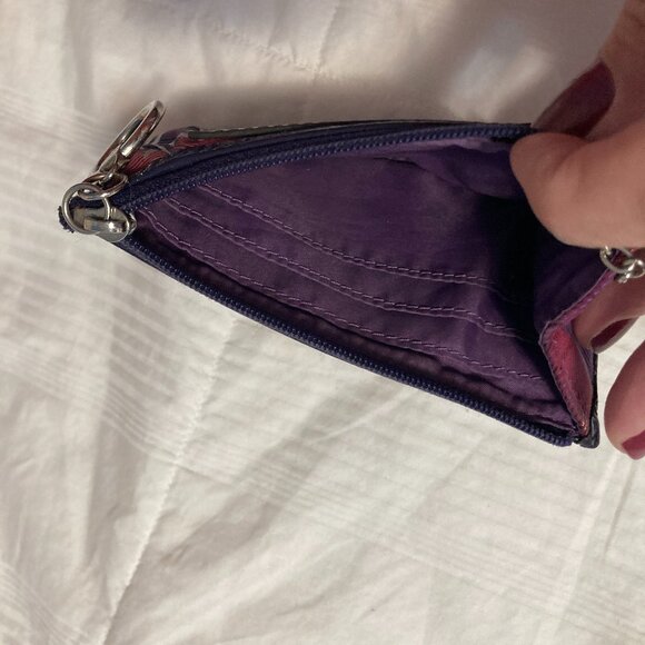 Coach Poppy Tartan Keychain Wallet Coin Purse - Picture 9 of 12